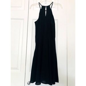 Express Black Halter Style Dress with Peekaboo Front